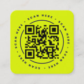 Carte De Visite Carré Code QR Personnalisé (Devant)