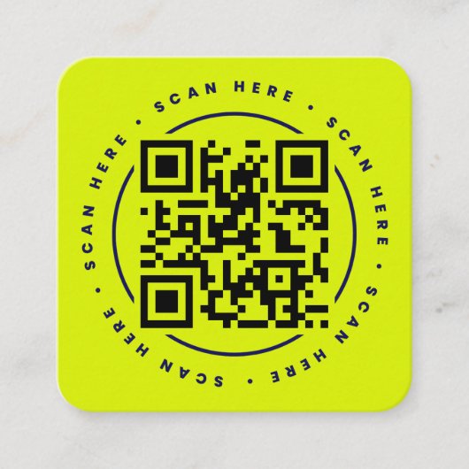 Carte De Visite Carré Code QR Personnalisé (Devant)