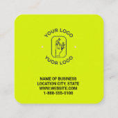 Carte De Visite Carré Code QR Personnalisé (Dos)