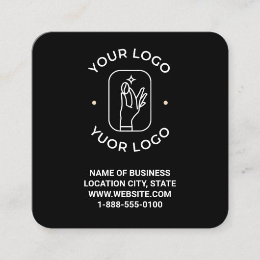 Carte De Visite Carré Code QR Personnalisé (Devant)