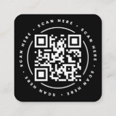 Carte De Visite Carré Code QR Personnalisé (Dos)