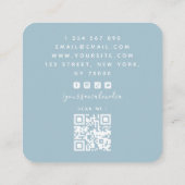 Carte De Visite Carré Code QR pour planificateur d'événements pour enfan (Dos)