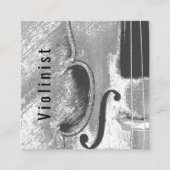 Carte De Visite Carré Code QR pour violon Abstrait moderne (Devant)