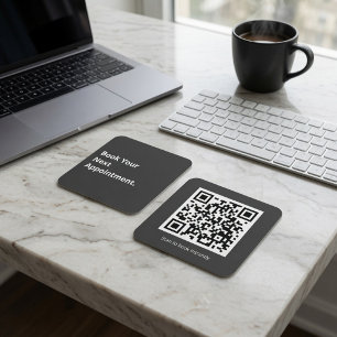 Carte De Visite Carré Code QR pour votre prochain rendez-vous 