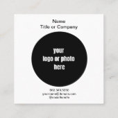 Carte De Visite Carré Code QR professionnel minimal (Dos)