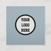 Carte De Visite Carré Code QR professionnel scannable Dusty Blue moderne (Dos)