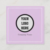 Carte De Visite Carré Code QR professionnel Scannable violet Lilac (Dos)