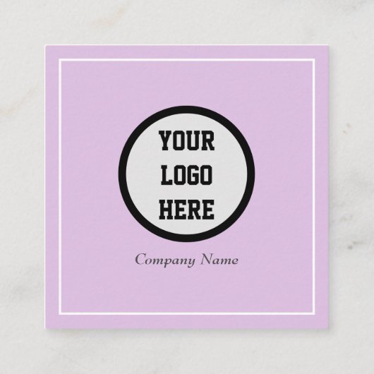 Carte De Visite Carré Code QR professionnel Scannable violet Lilac (Dos)