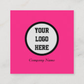 Carte De Visite Carré Code QR professionnel scanner Magenta rose moderne (Dos)