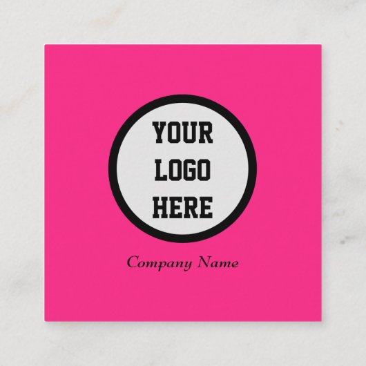 Carte De Visite Carré Code QR professionnel scanner Magenta rose moderne (Dos)