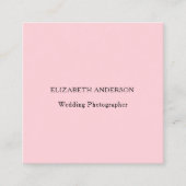 Carte De Visite Carré Code QR rose médias sociaux (Devant)