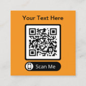 Carte De Visite Carré Code QR scannable double face (Devant)