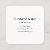 Carte De Visite Carré Code QR scannable modifiable + Nom de votre entrep (Dos)