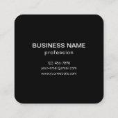 Carte De Visite Carré Code QR scannable modifiable + Nom de votre entrep (Dos)