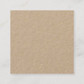 Carte De Visite Carré Code QR simple Avis Google Kraft (Dos)