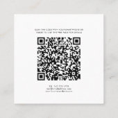 Carte De Visite Carré Code QR simple moderne tendance (Dos)