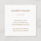 Carte De Visite Carré Code quadrature holographique simple moderne (Dos)