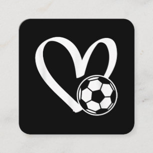 Carte De Visite Carré Coeur de balle de football