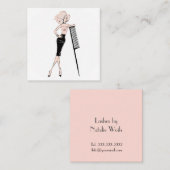 Carte De Visite Carré Coiffeur (Devant / Derrière)