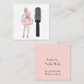 Carte De Visite Carré Coiffeur (Devant / Derrière)