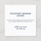 Carte De Visite Carré Coiffeur (Dos)