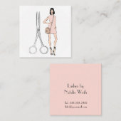 Carte De Visite Carré Coiffeur (Devant / Derrière)