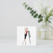 Carte De Visite Carré Coiffeur (Debout devant)