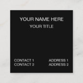 Carte De Visite Carré Coiffeur ciseaux peigne coiffeur salon coiffeur (Dos)