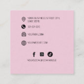 Carte De Visite Carré Coiffeur minimaliste (Dos)