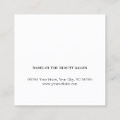 Carte De Visite Carré Coiffeur noir & blanc moderne (Dos)