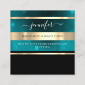 Carte De Visite Carré Coiffeur professionnel Gold Black (Dos)