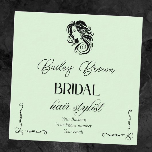 Carte De Visite Carré Coiffeuse