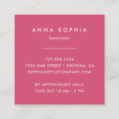 Carte De Visite Carré Coiffure botanique tropicale (Dos)