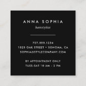 Carte De Visite Carré Coiffure botanique tropicale (Dos)