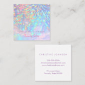 Carte De Visite Carré Coiffure de beauté effet fausse iridescente (Devant / Derrière)