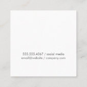 Carte De Visite Carré Coiffure par Stylist Barber | Cheveux (Dos)