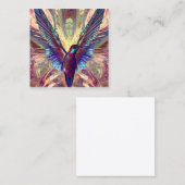 Carte De Visite Carré Colibri adorable du milieu du siècle (Devant / Derrière)