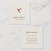 Carte De Visite Carré Colibri roux (Devant / Derrière)