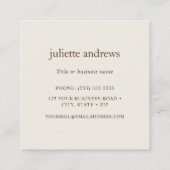 Carte De Visite Carré Colibri roux (Dos)