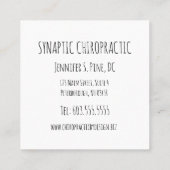 Carte De Visite Carré Collage de mots en forme de coeur (Dos)