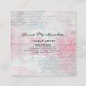 Carte De Visite Carré Collage multimédia Abstrait Pastel (Dos)