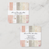 Carte De Visite Carré Collage multimédia mixte (Devant / Derrière)