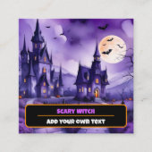 Carte De Visite Carré Collection d'automne Citrouille populaire Hallowee (Devant)