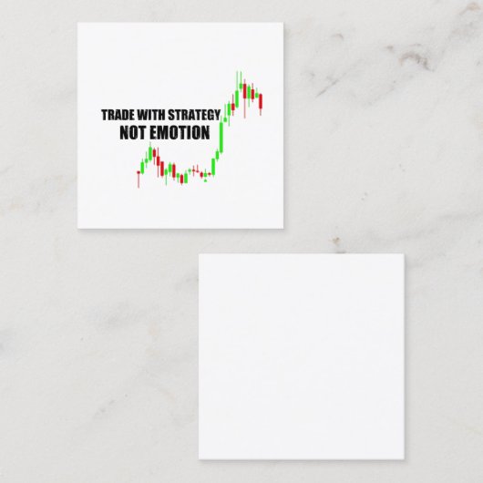 Carte De Visite Carré Collection Forex Day Trader (Devant / Derrière)