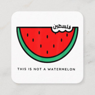 Carte De Visite Carré Collection Palestine 'This is not a Watermelon'