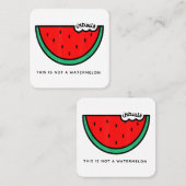 Carte De Visite Carré Collection Palestine 'This is not a Watermelon' (Devant / Derrière)