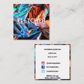 CARTE DE VISITE CARRÉ COLOR (Devant / Derrière)