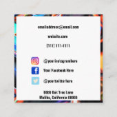 CARTE DE VISITE CARRÉ COLOR (Dos)