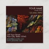 Carte De Visite Carré Color Harmony Abstrait Art Professional (Dos)