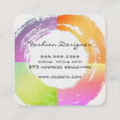 Carte De Visite Carré Coloré (Dos)